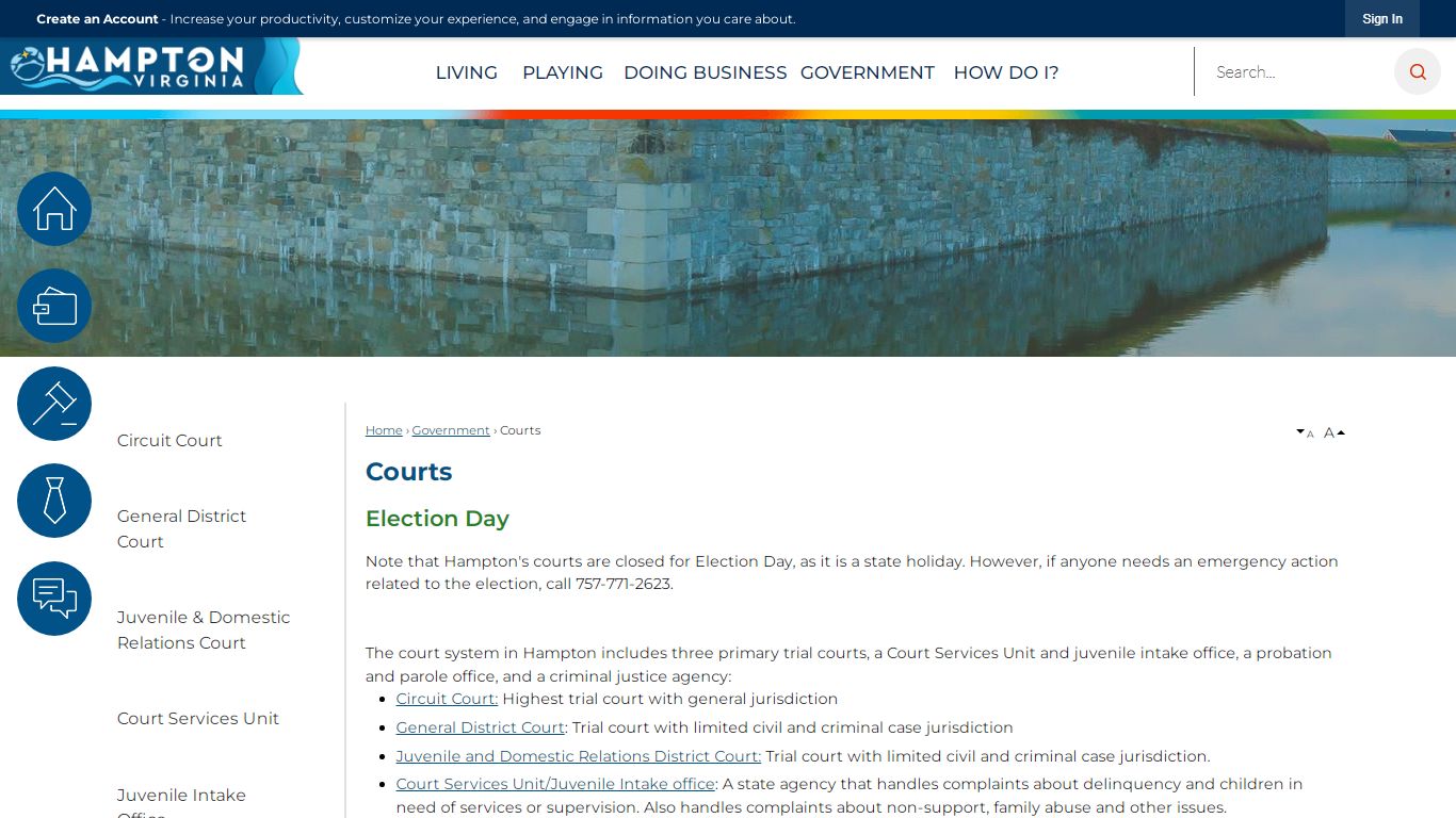 Courts | Hampton, VA - Official Website